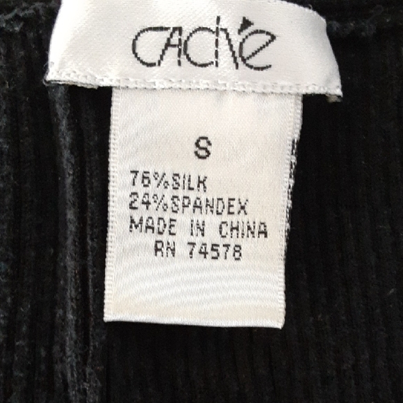 Cache Black Fitted Cut Out Tank Top - Picture 2 of 5